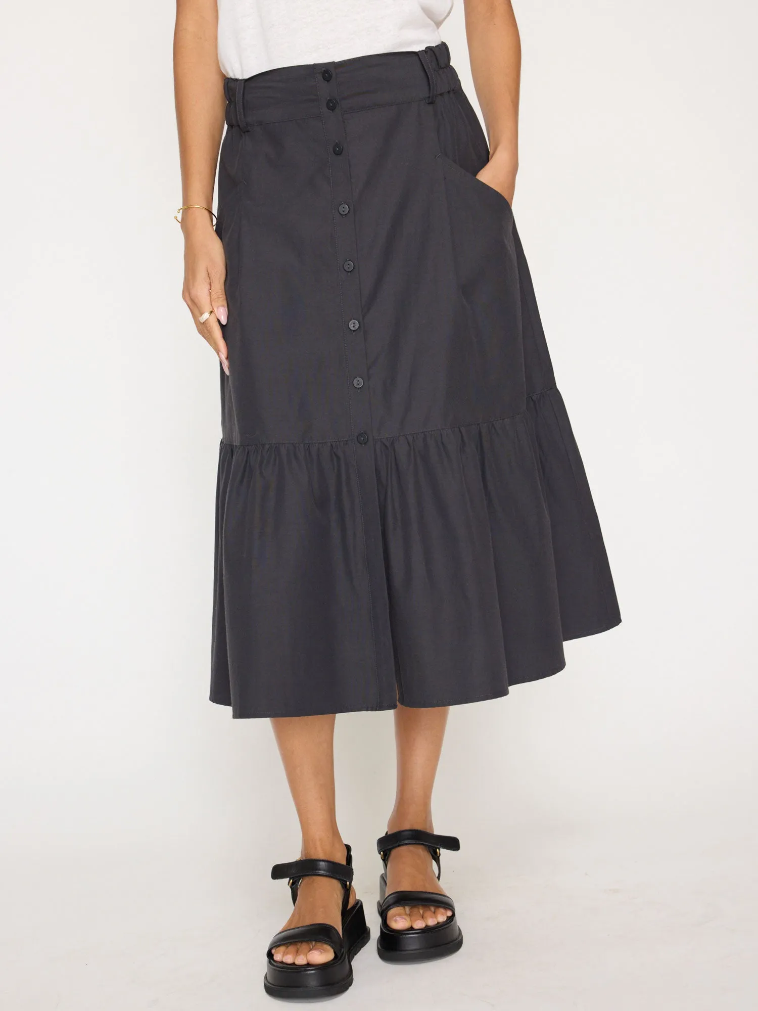 The Palms Tiered Skirt sold by Brochu Walker