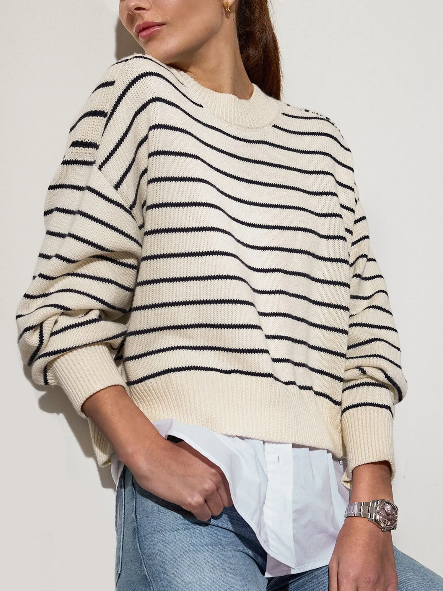 The Eden Stripe Crew Looker sold by Brochu Walker product image thumbnail 3