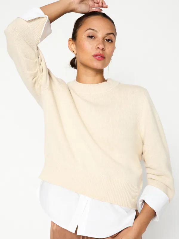 The Raya Ruched Crew Looker sold by Brochu Walker