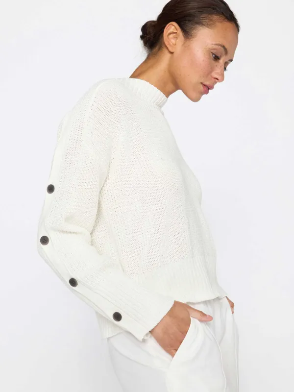 The Leigh Button Sleeve Pullover sold by Brochu Walker