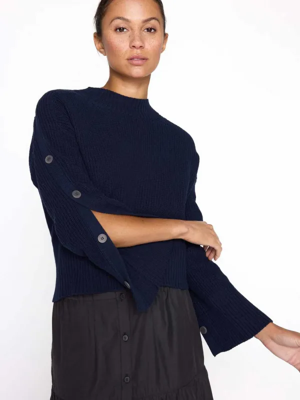 The Leigh Button Sleeve Pullover sold by Brochu Walker