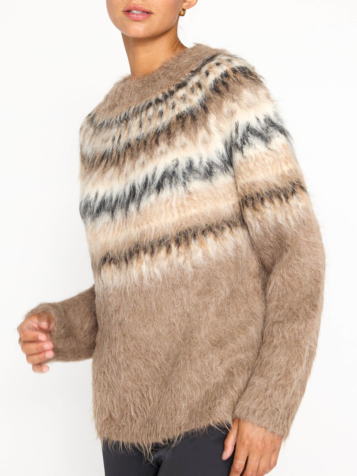 The Arla Brushed Fairisle Pullover sold by Brochu Walker product image thumbnail 5