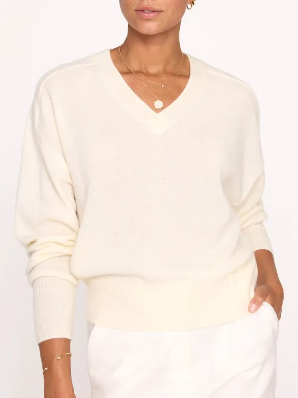 The Leia Vee Cashmere Sweater sold by Brochu Walker