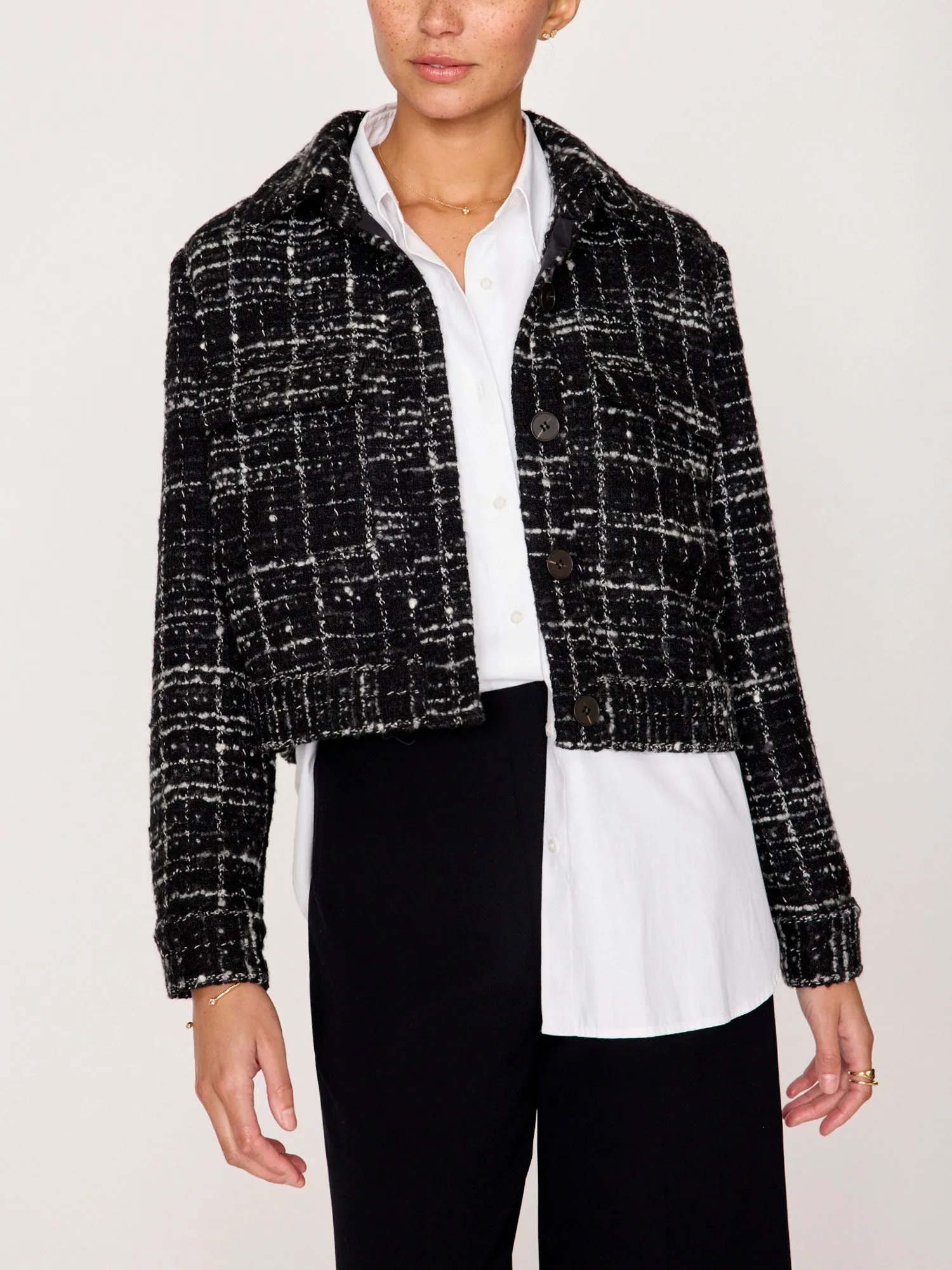 The Tweed Cropped Jacket sold by Brochu Walker