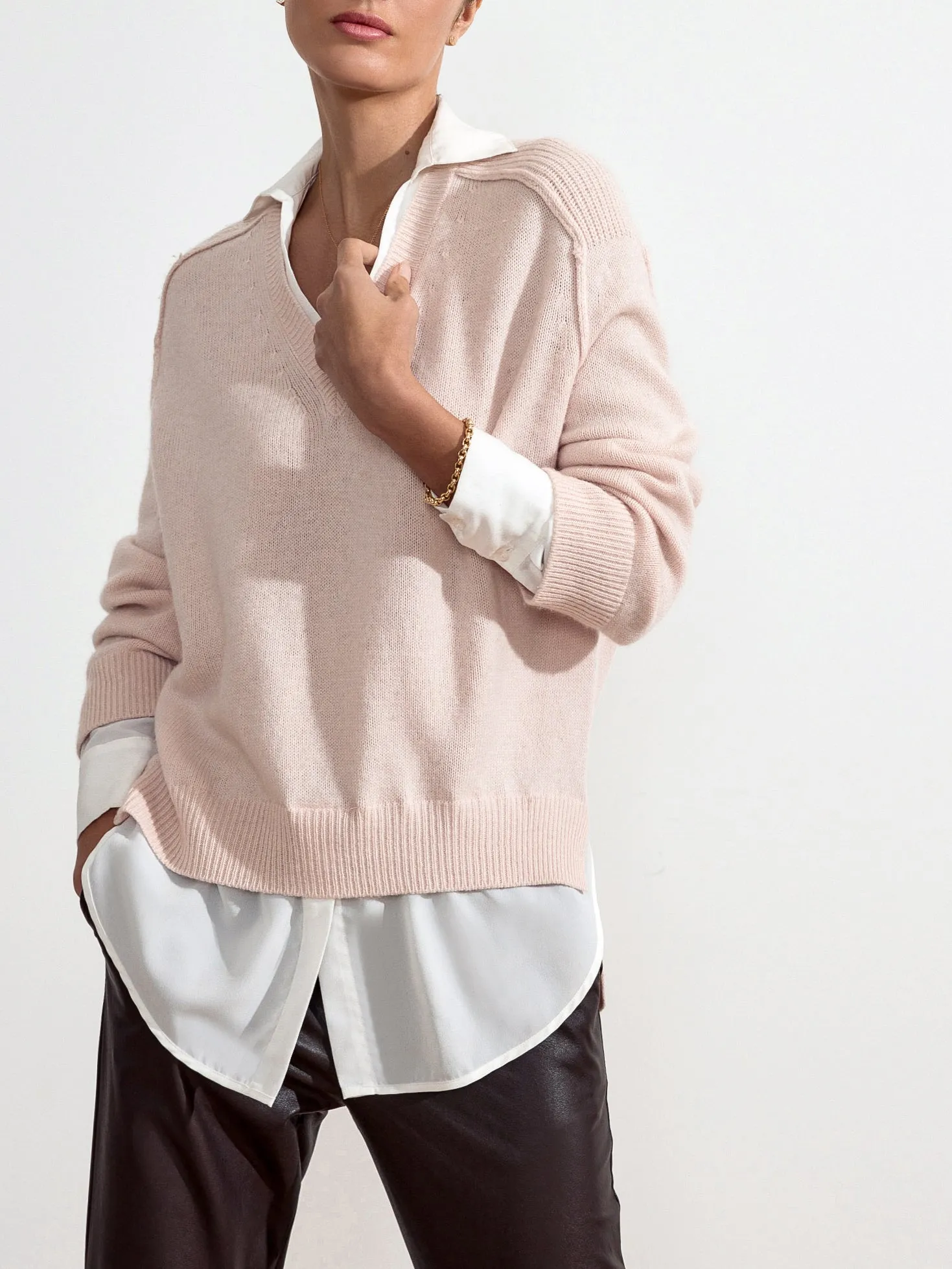 The Looker Layered V-Neck sold by Brochu Walker product image thumbnail 2