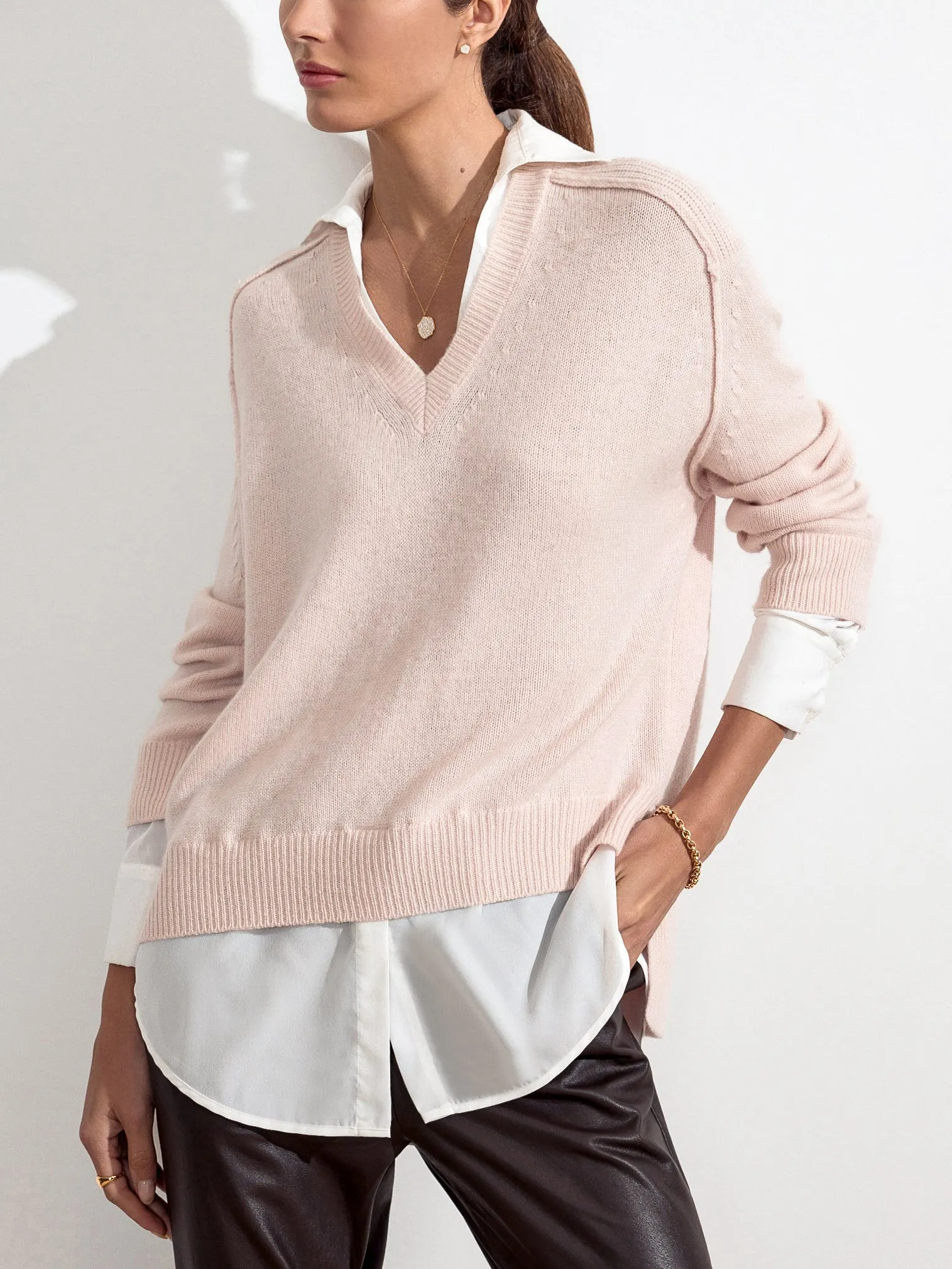 The Looker Layered V-Neck sold by Brochu Walker