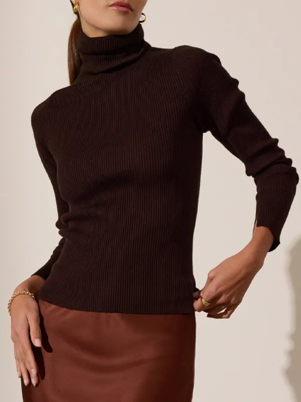 The Noel Ribbed Turtleneck sold by Brochu Walker