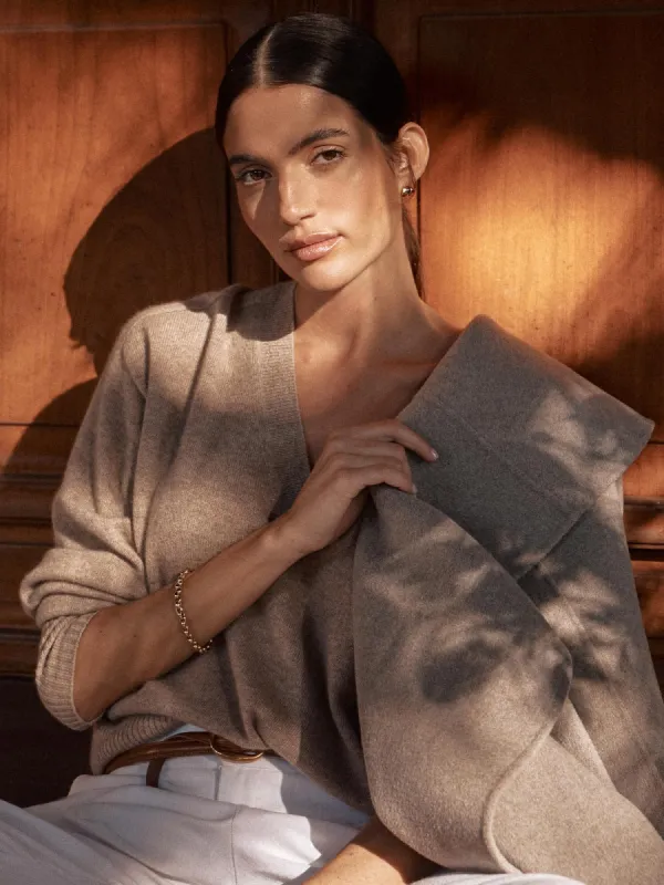 The Leia Vee Cashmere Sweater made by Brochu Walker