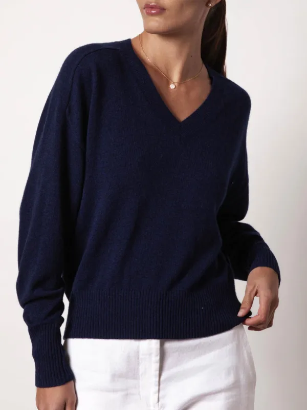 The Leia Vee Cashmere Sweater made by Brochu Walker