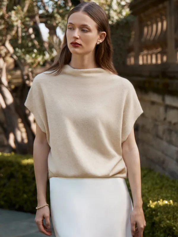 The Morten Funnel Neck Cashmere Top sold by Brochu Walker
