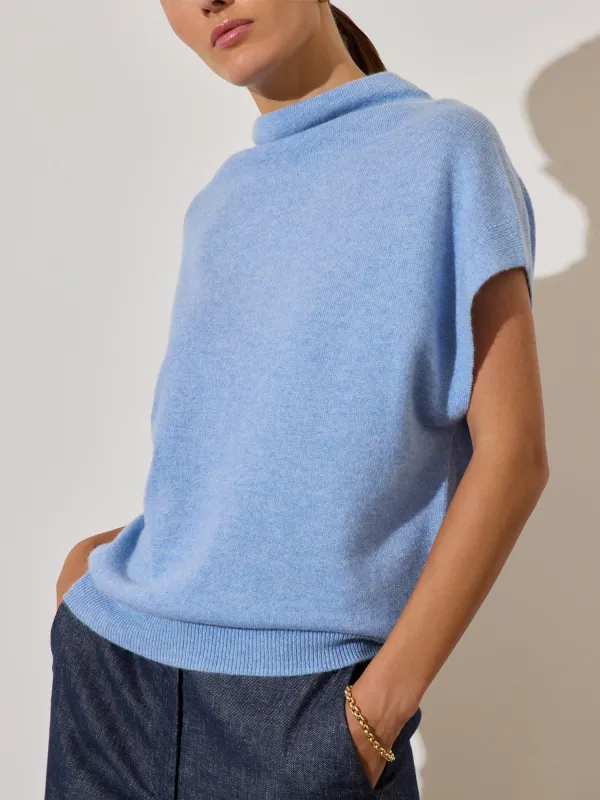 The Morten Funnel Neck Cashmere Top made by Brochu Walker