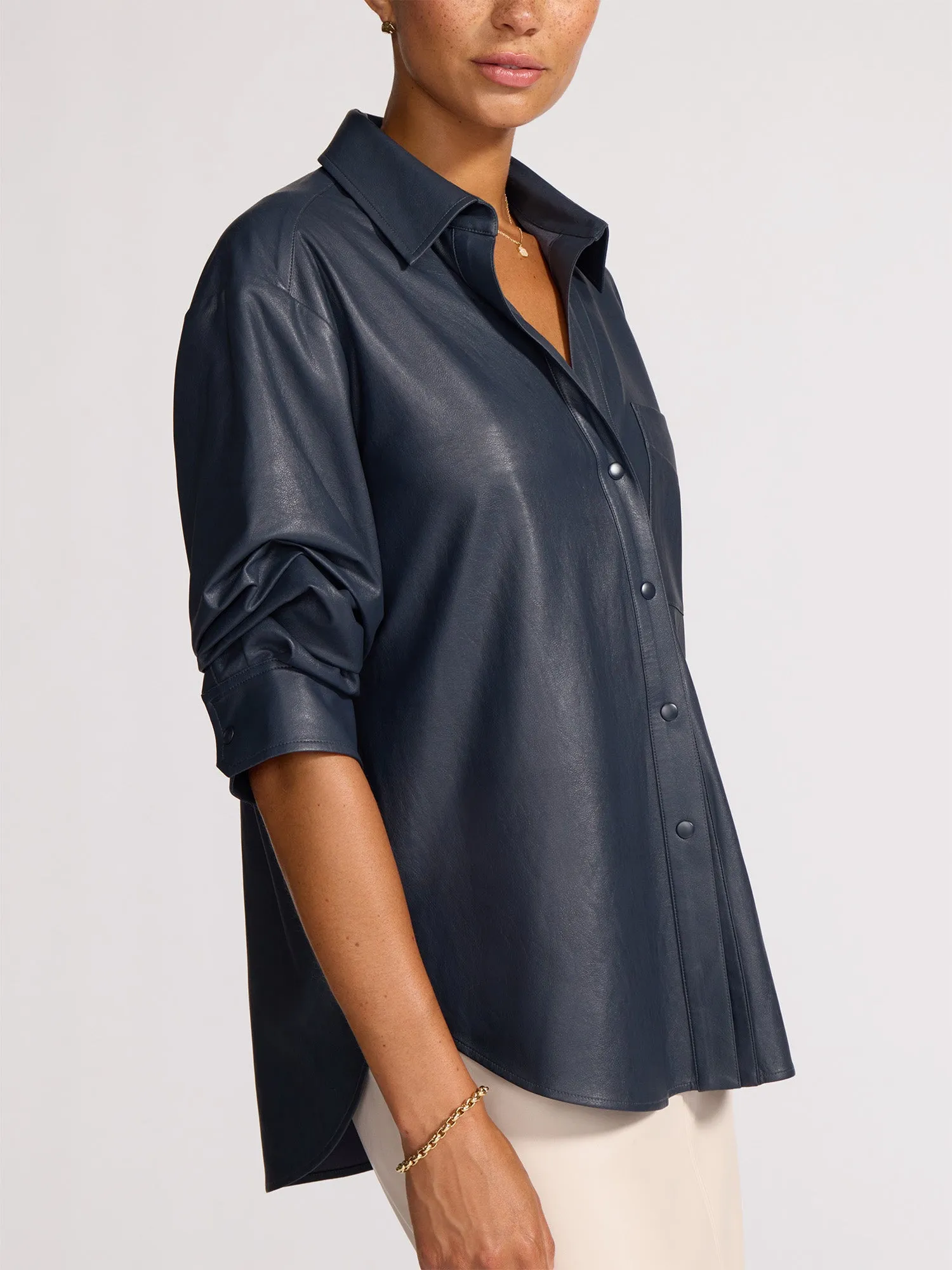 The Pia Vegan Leather Shirt sold by Brochu Walker product image thumbnail 4