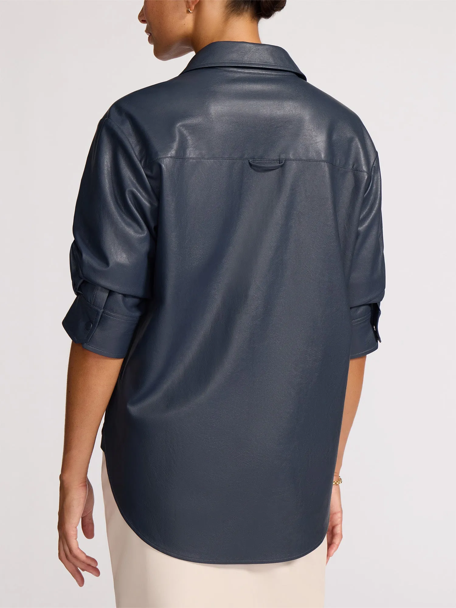 The Pia Vegan Leather Shirt sold by Brochu Walker product image thumbnail 5