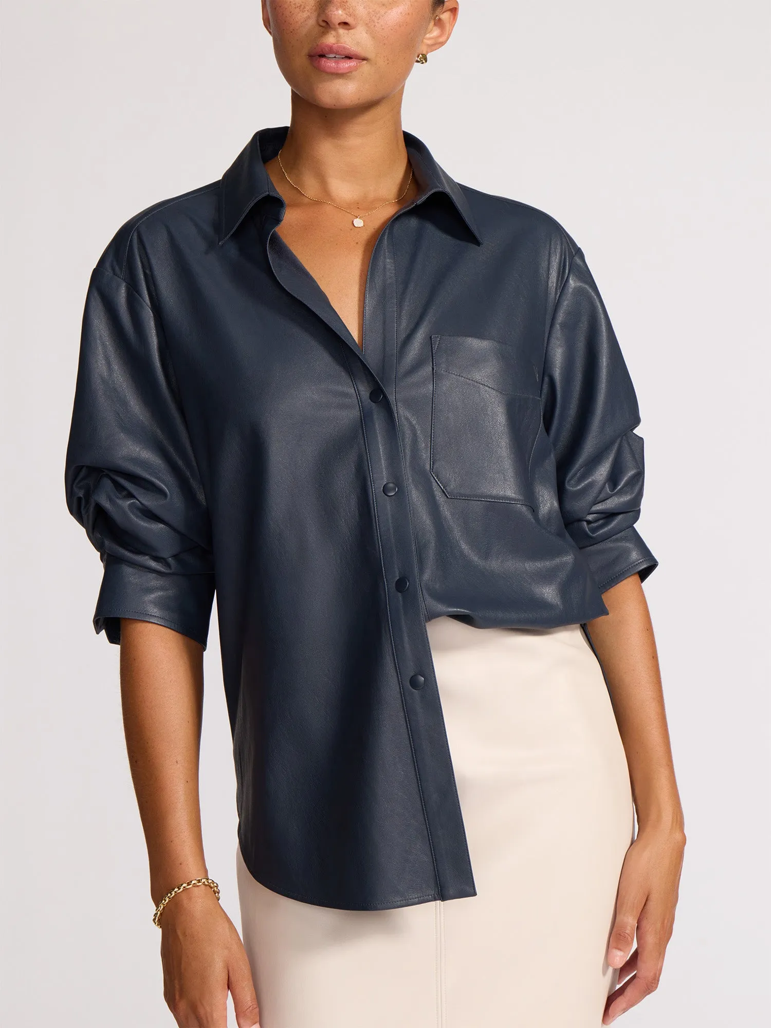 The Pia Vegan Leather Shirt sold by Brochu Walker product image thumbnail 3