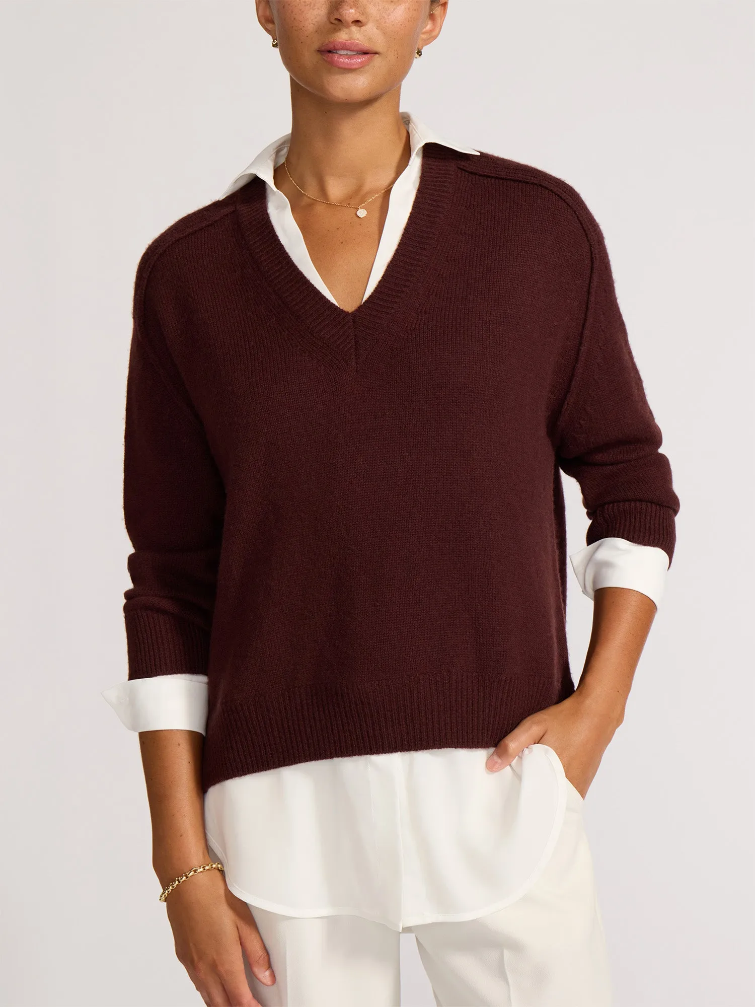 The Looker Layered V-Neck sold by Brochu Walker