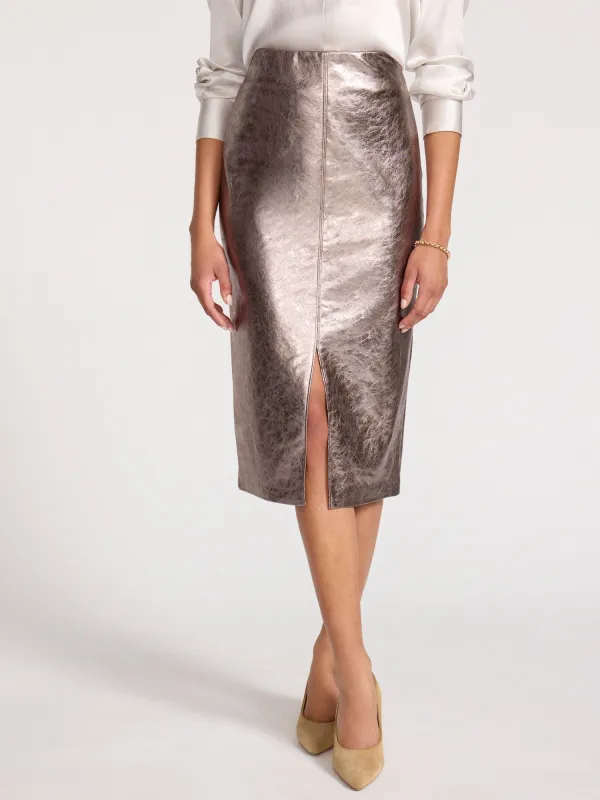 The Esme Metallic Skirt sold by Brochu Walker