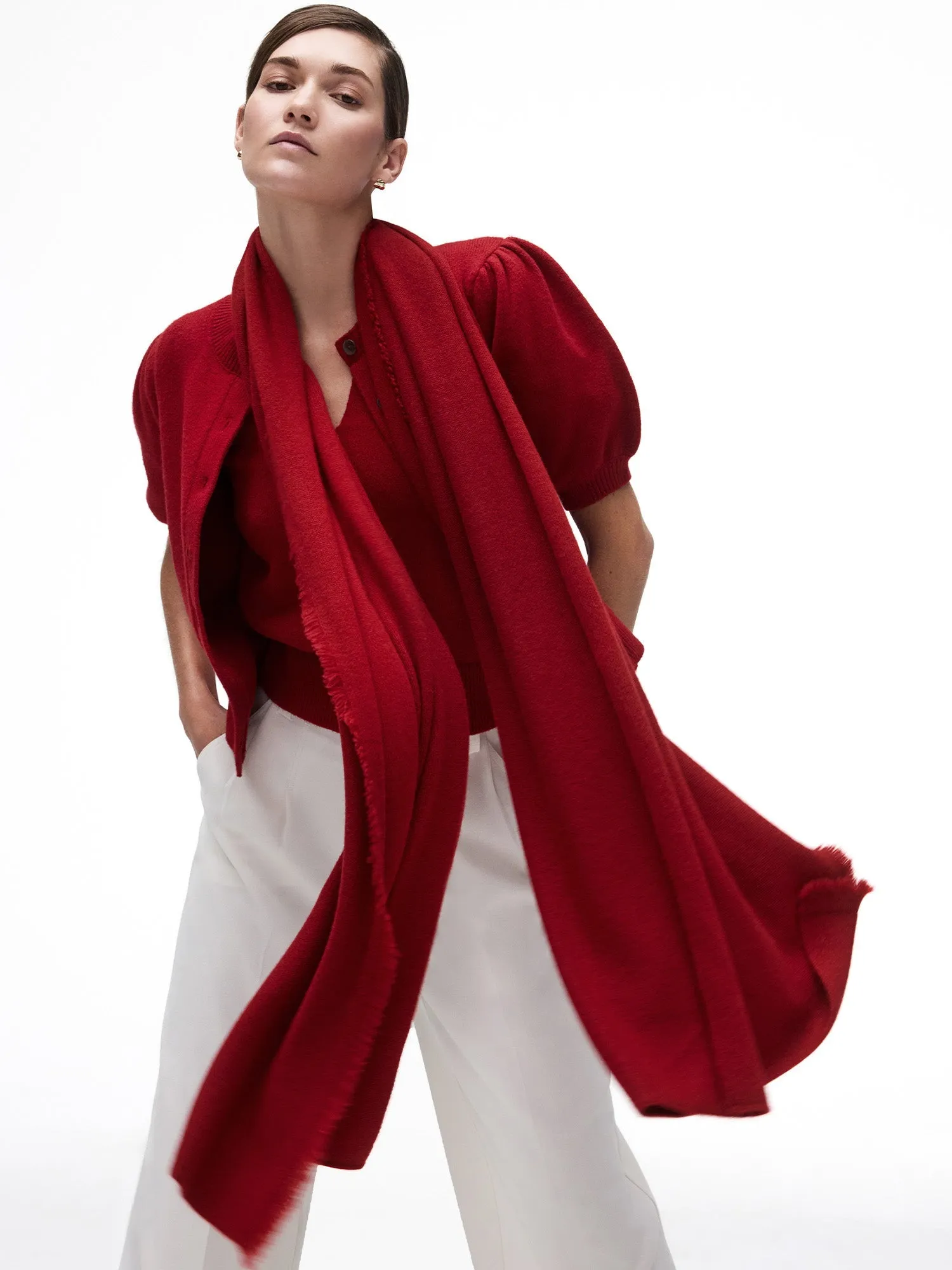 The Cashmere Fringe Wrap sold by Brochu Walker