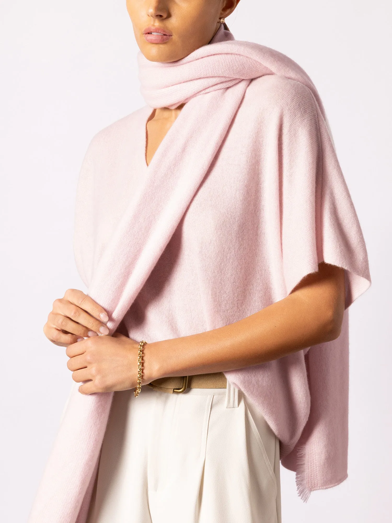The Cashmere Fringe Wrap sold by Brochu Walker