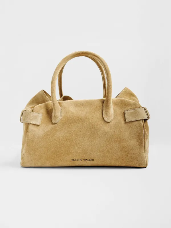 The Petite Suede Tote made by Brochu Walker