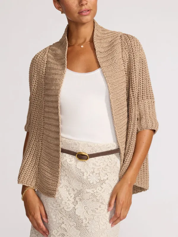 The Fida Handknit Shrug made by Brochu Walker
