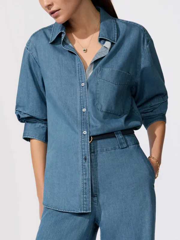 The Pia Denim Shirt made by Brochu Walker