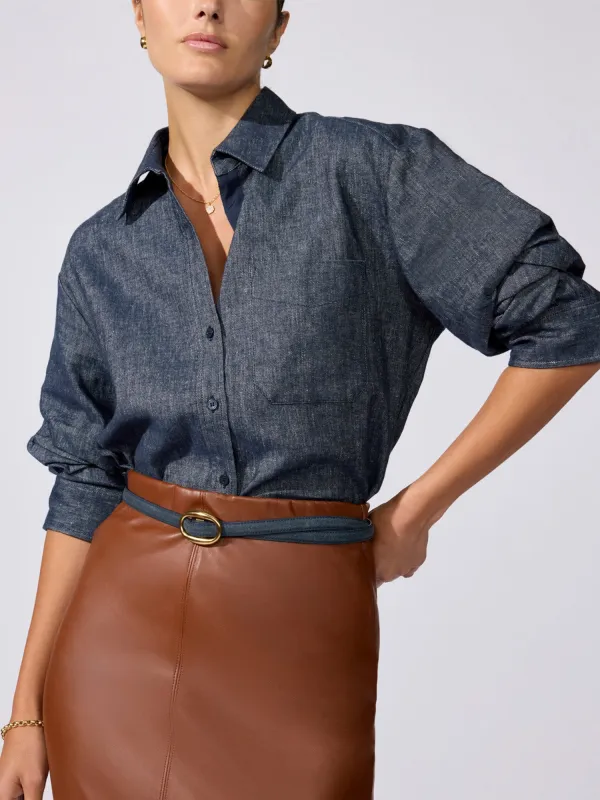 The Pia Denim Shirt made by Brochu Walker