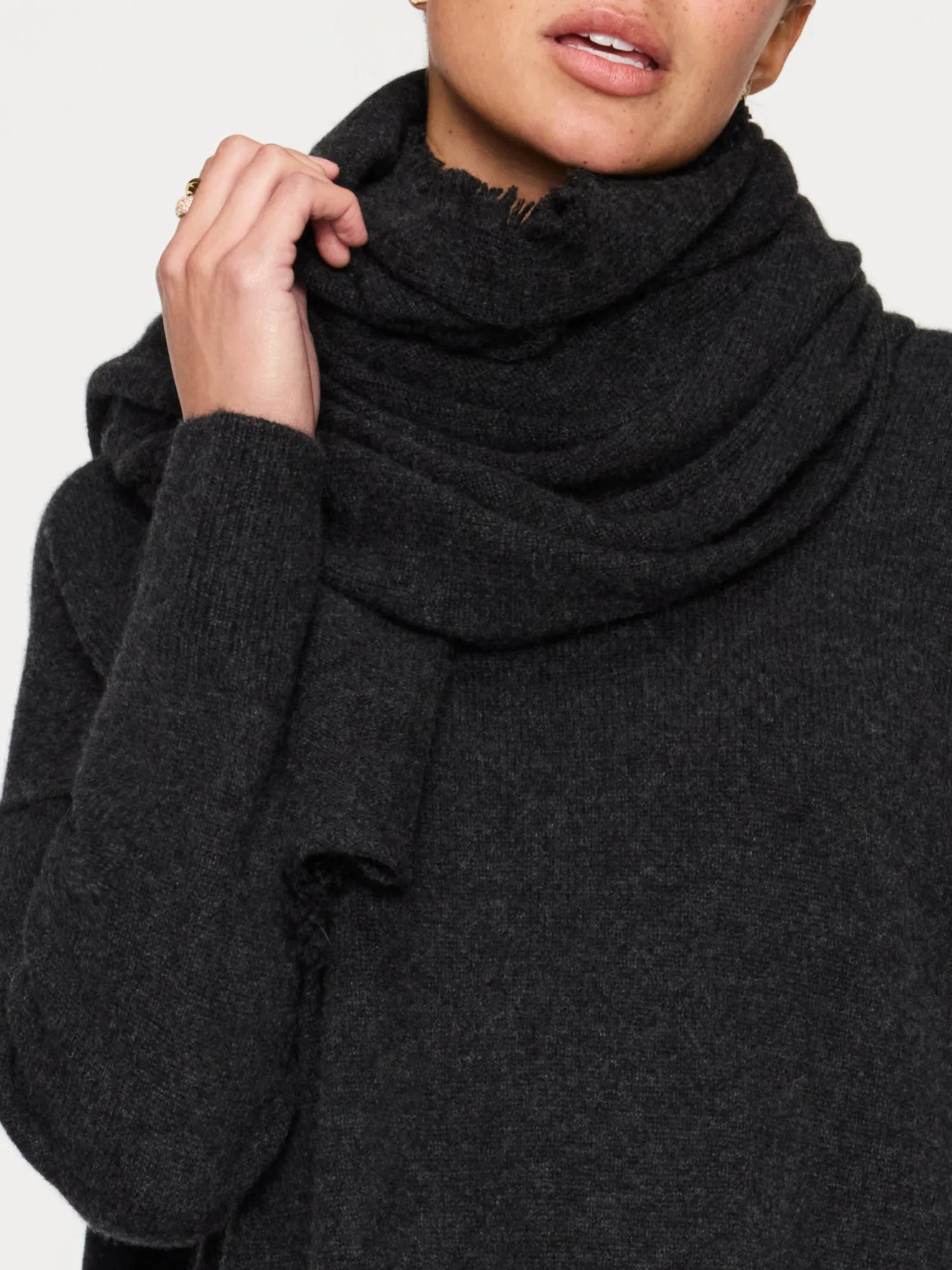 The Cashmere Fringe Wrap sold by Brochu Walker