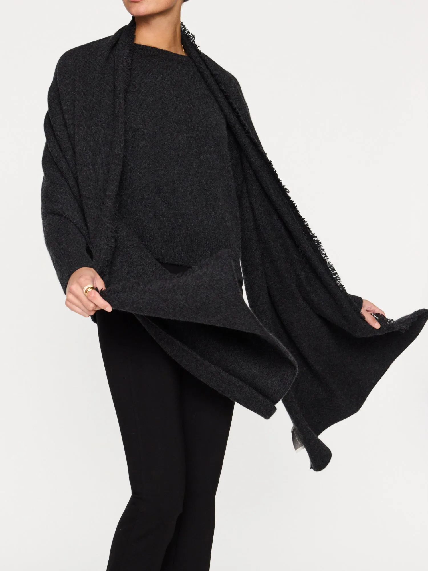 The Cashmere Fringe Wrap sold by Brochu Walker product image thumbnail 2