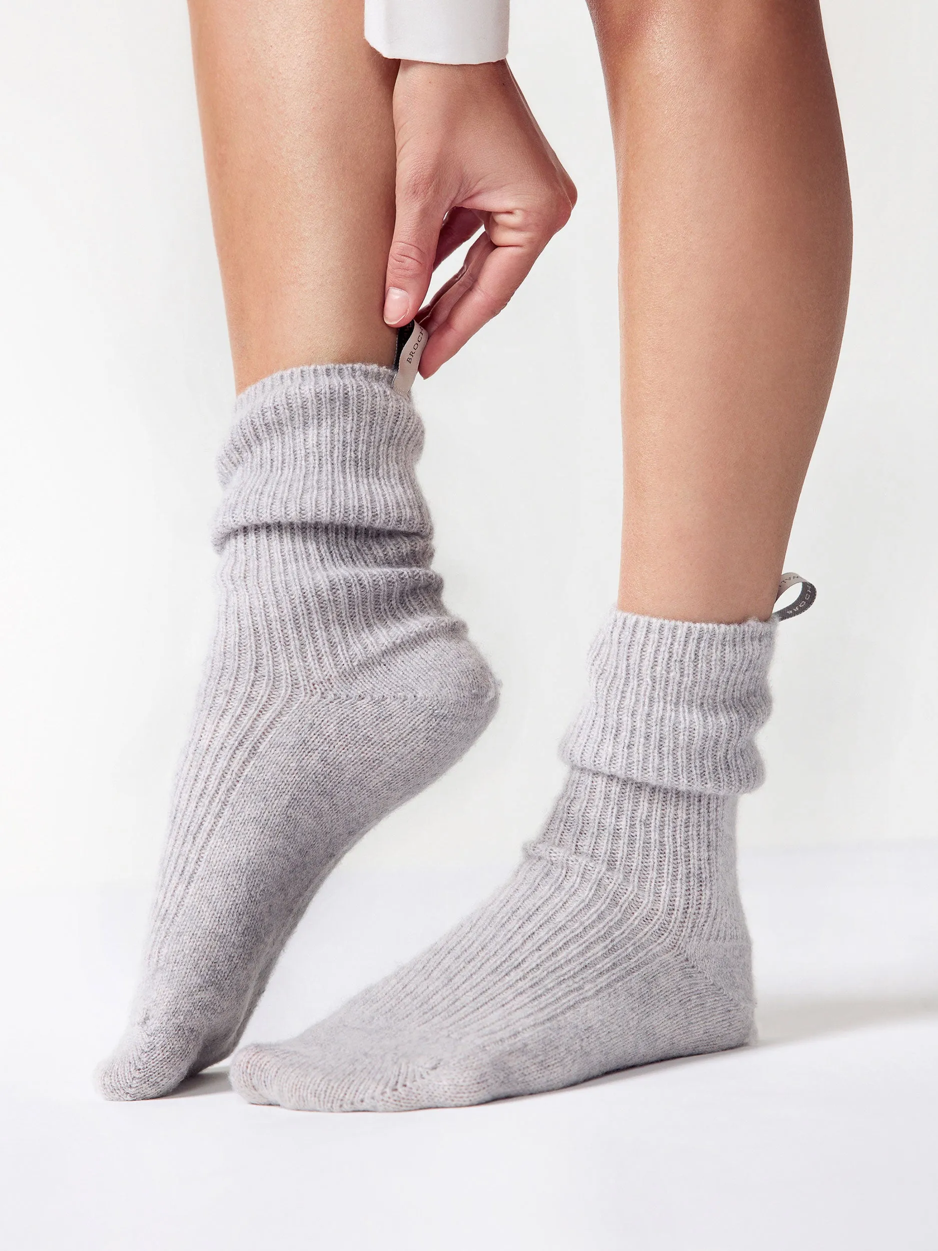 The Ribbed Cashmere Socks sold by Brochu Walker