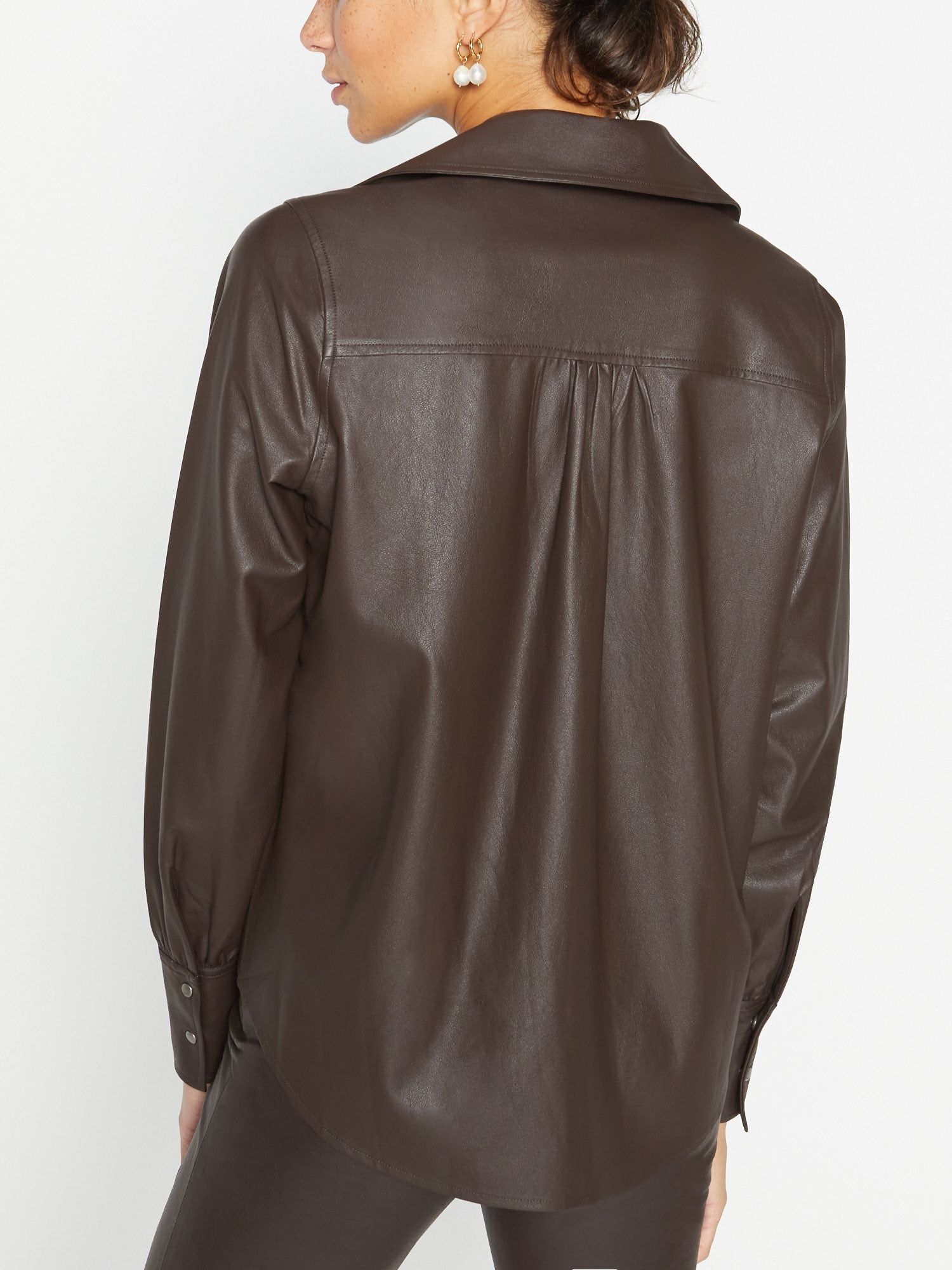 The Vegan Leather Layra Shirt sold by Brochu Walker product image thumbnail 4