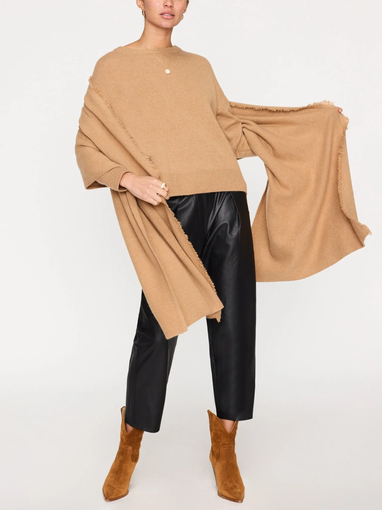The Cashmere Fringe Wrap sold by Brochu Walker product image thumbnail 5