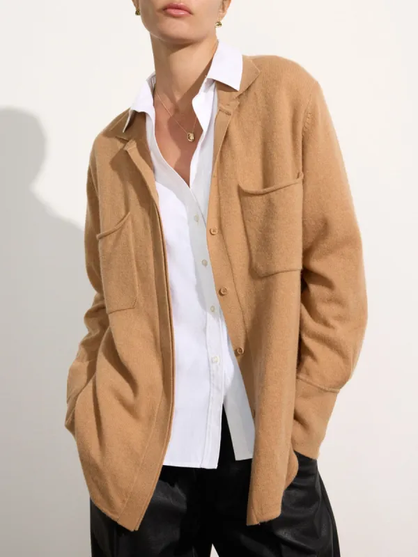 The Andre Luxe Cashmere Shacket made by Brochu Walker