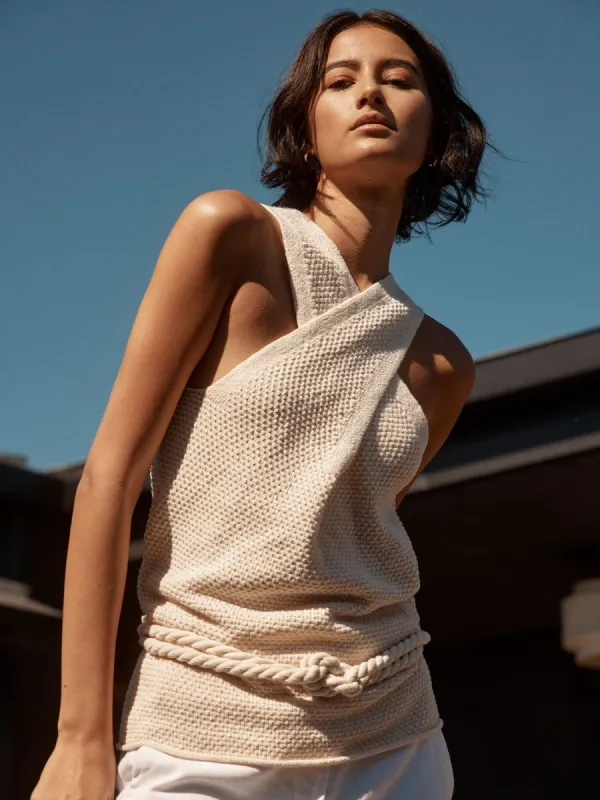 The Ina Stitch Wrap Tank sold by Brochu Walker