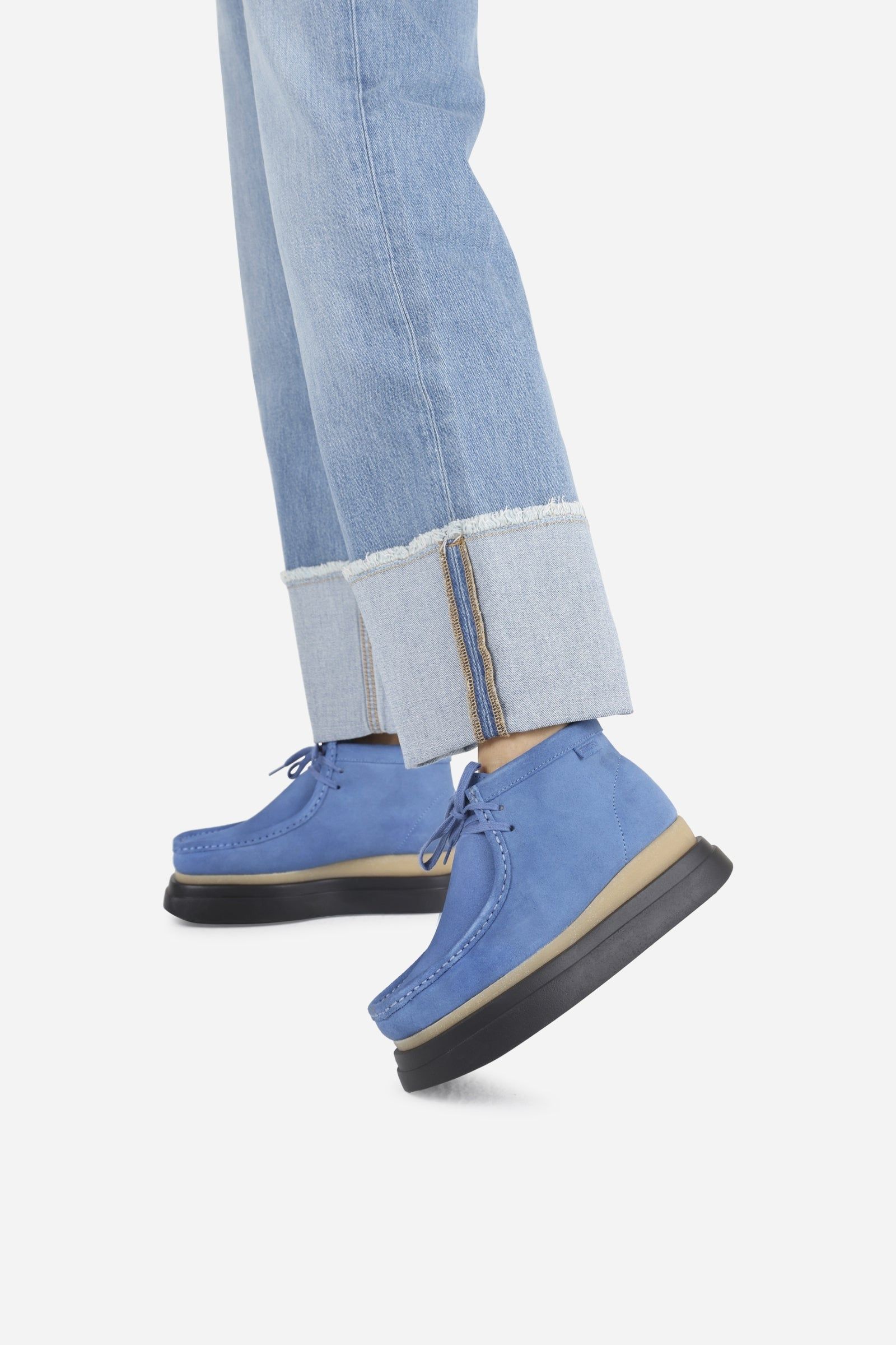Lace Up Ankle Boot Chunky-Wondery | denim blue sold by Bronx product image thumbnail 2