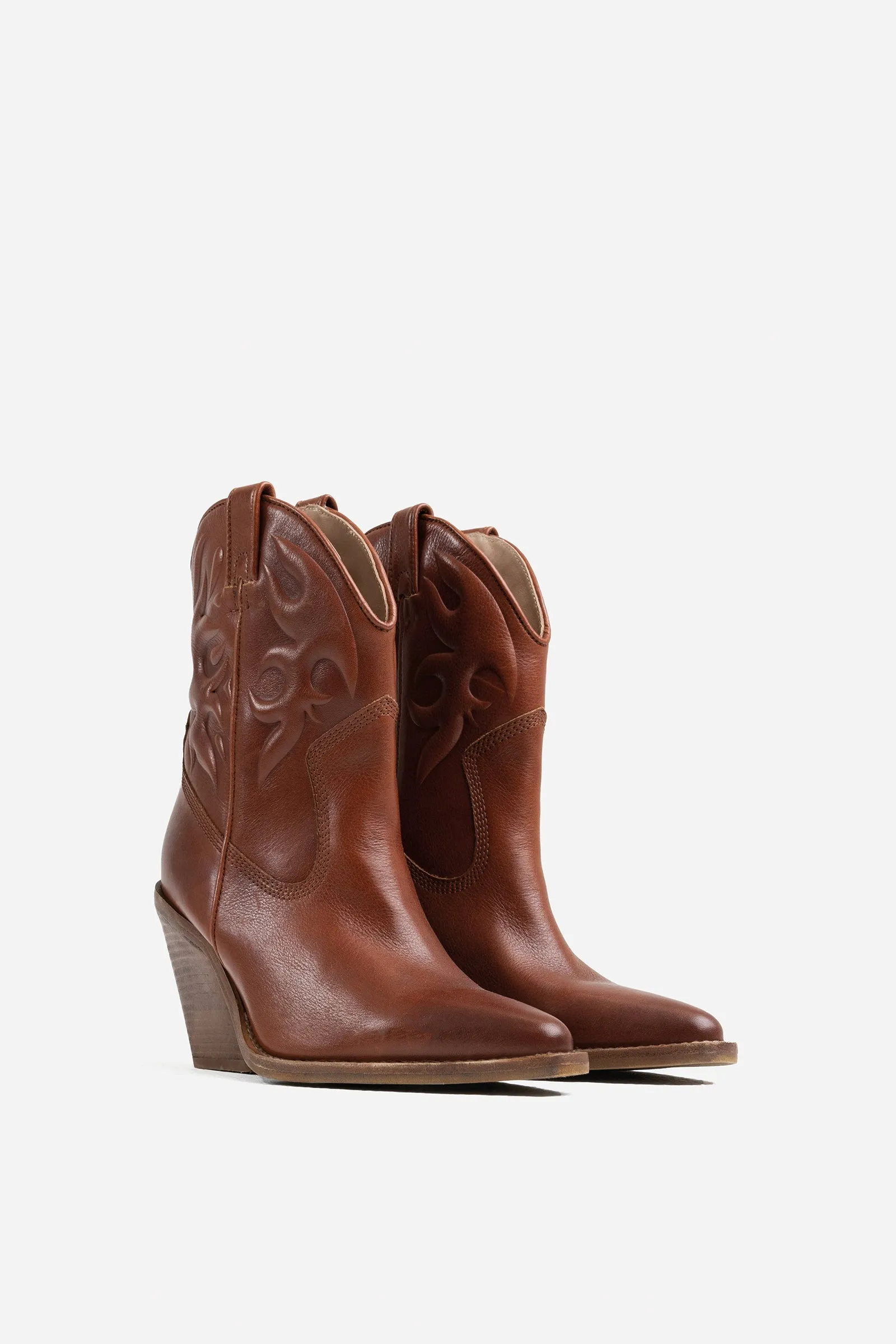 Cowboy Ankle Boot New-Kole | caramel sold by Bronx product image thumbnail 3