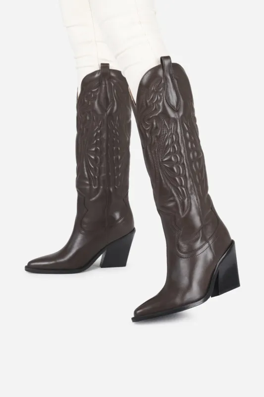 Western High Boot New-Kole | dark brown sold by Bronx