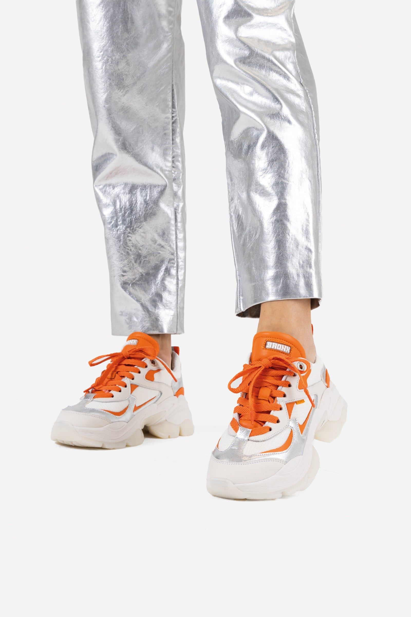 Sneaker Linn-y | off white/silver/orange sold by Bronx product image thumbnail 2