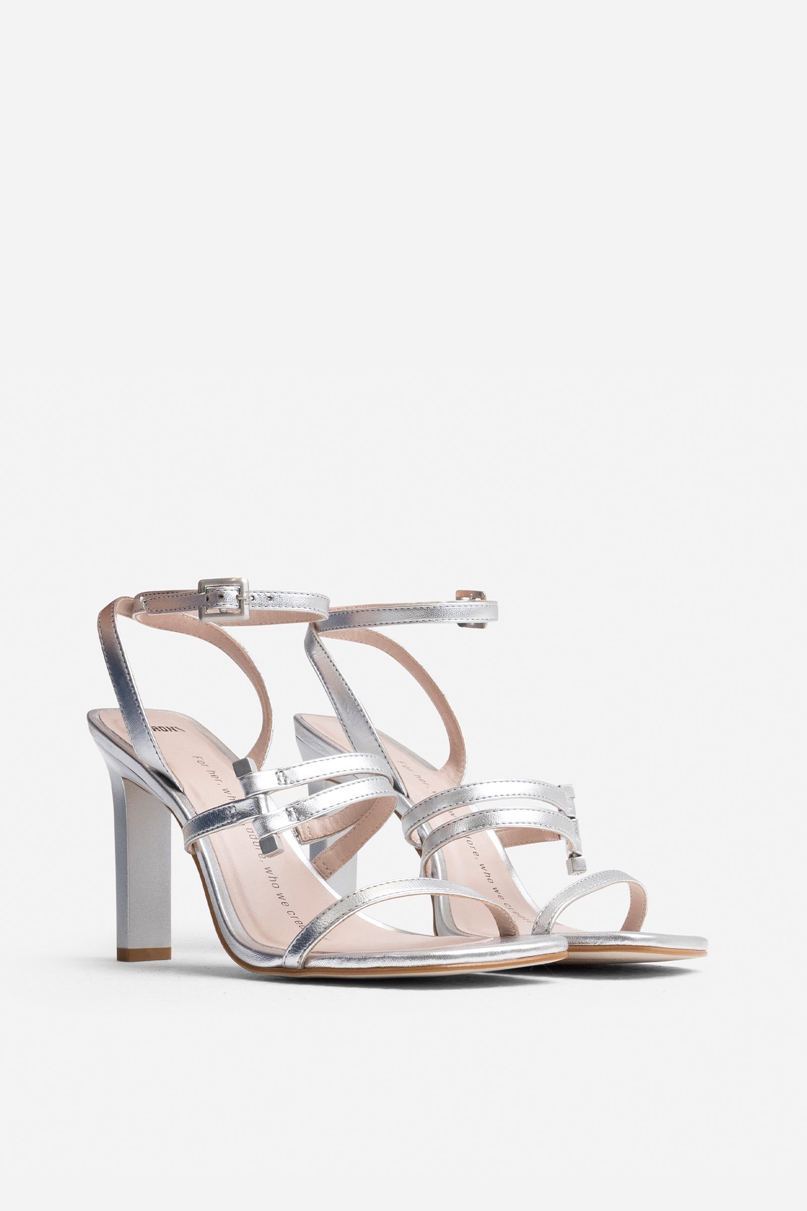 Heeled sandal New-Aladin | silver sold by Bronx product image thumbnail 3