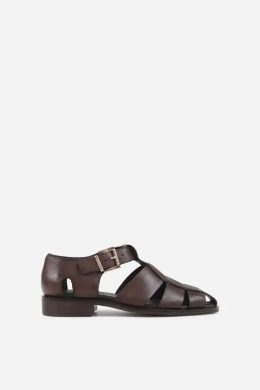 Sandal Next-Wagon | dark brown sold by Bronx