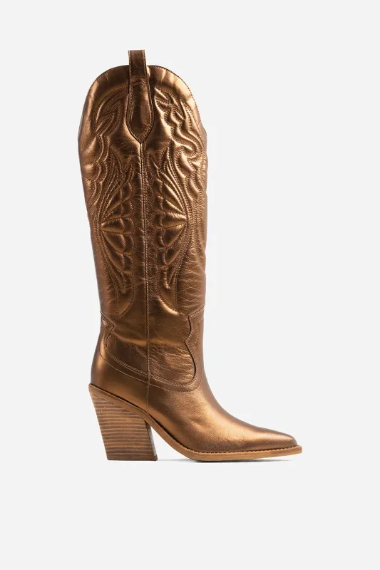 Western High Boot New-Kole | bronze sold by Bronx