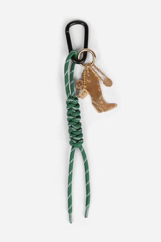 BRONX bag charm | gold/green made by Bronx