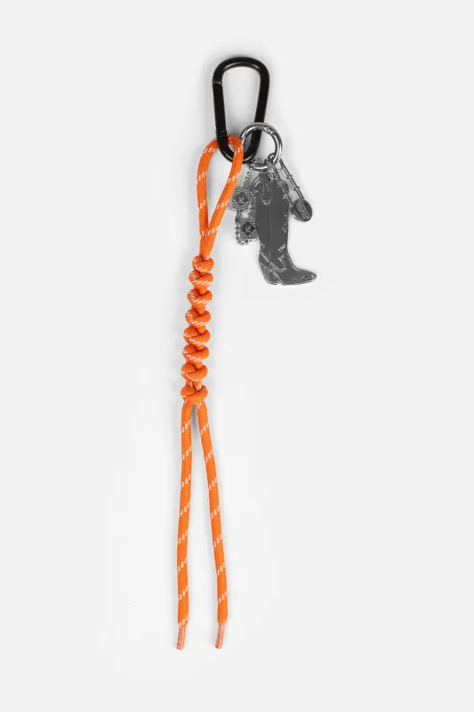 BRONX bag charm | silver/orange sold by Bronx