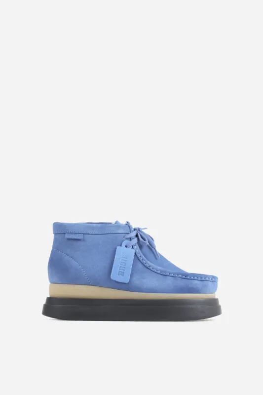 Lace Up Ankle Boot Chunky-Wondery | denim blue sold by Bronx