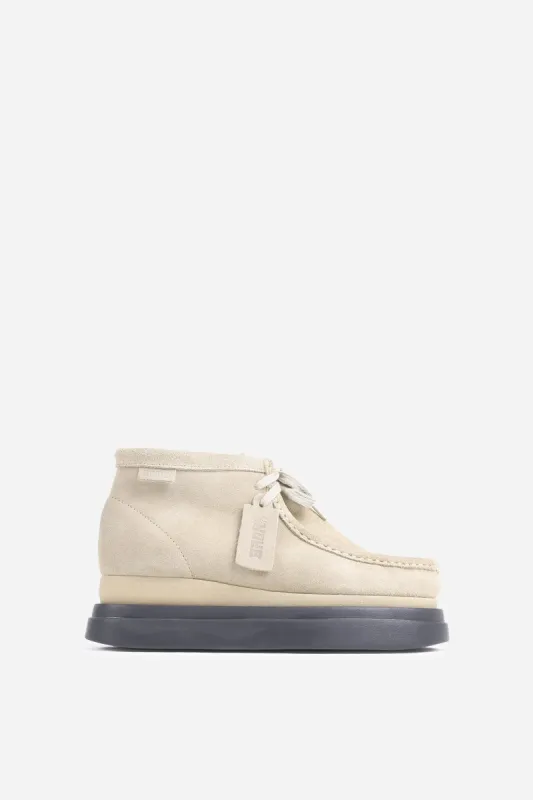 Lace Up Ankle Boot Chunky-Wondery | oatmilk sold by Bronx