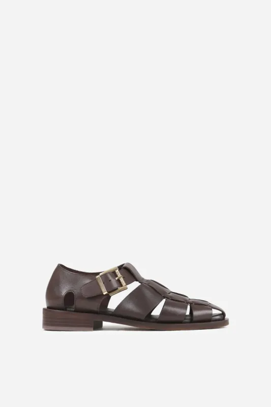 Sandal Next-Wagon | dark brown sold by Bronx