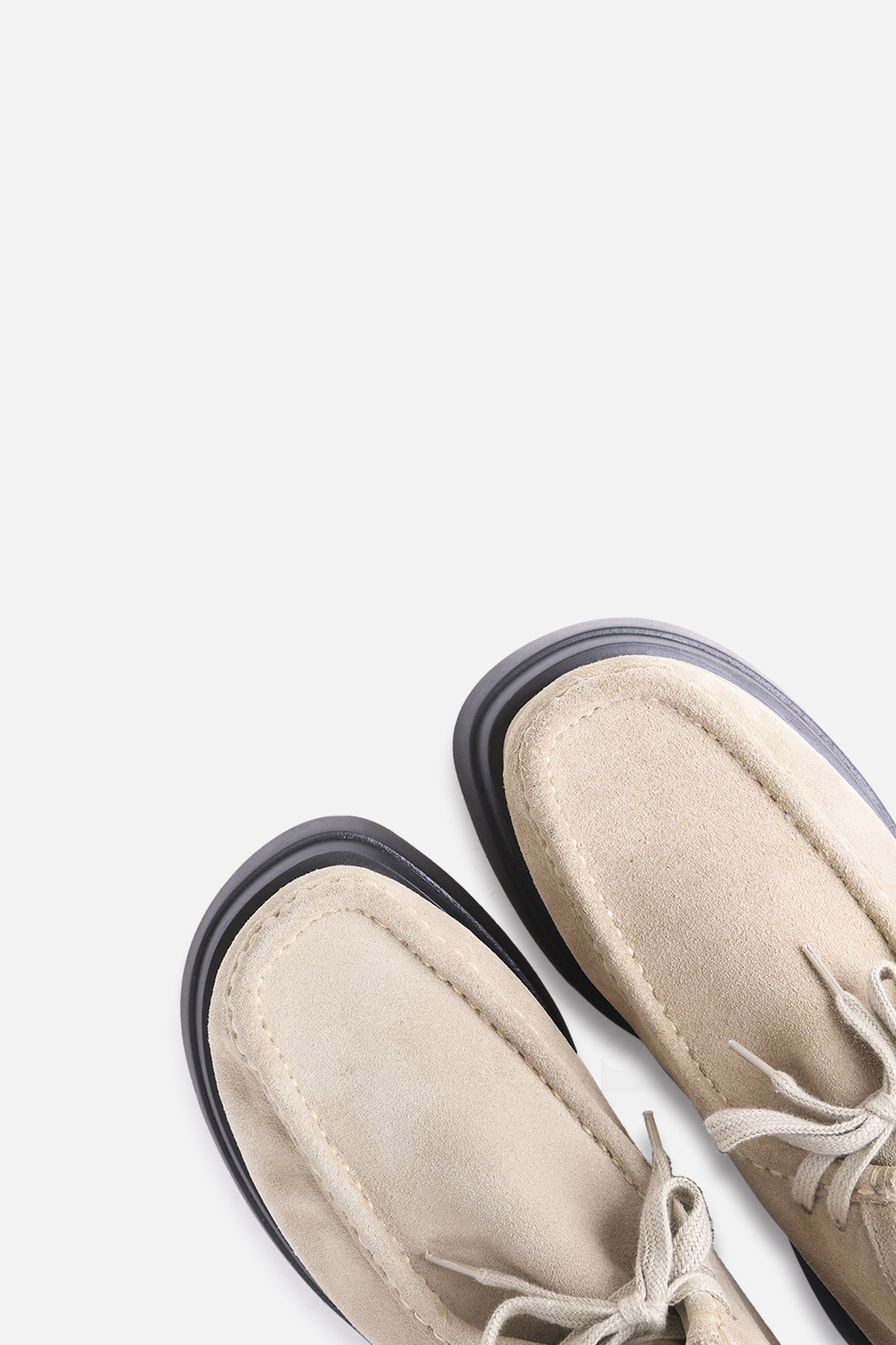 Lace Up Ankle Boot Chunky-Wondery | oatmilk sold by Bronx product image thumbnail 4