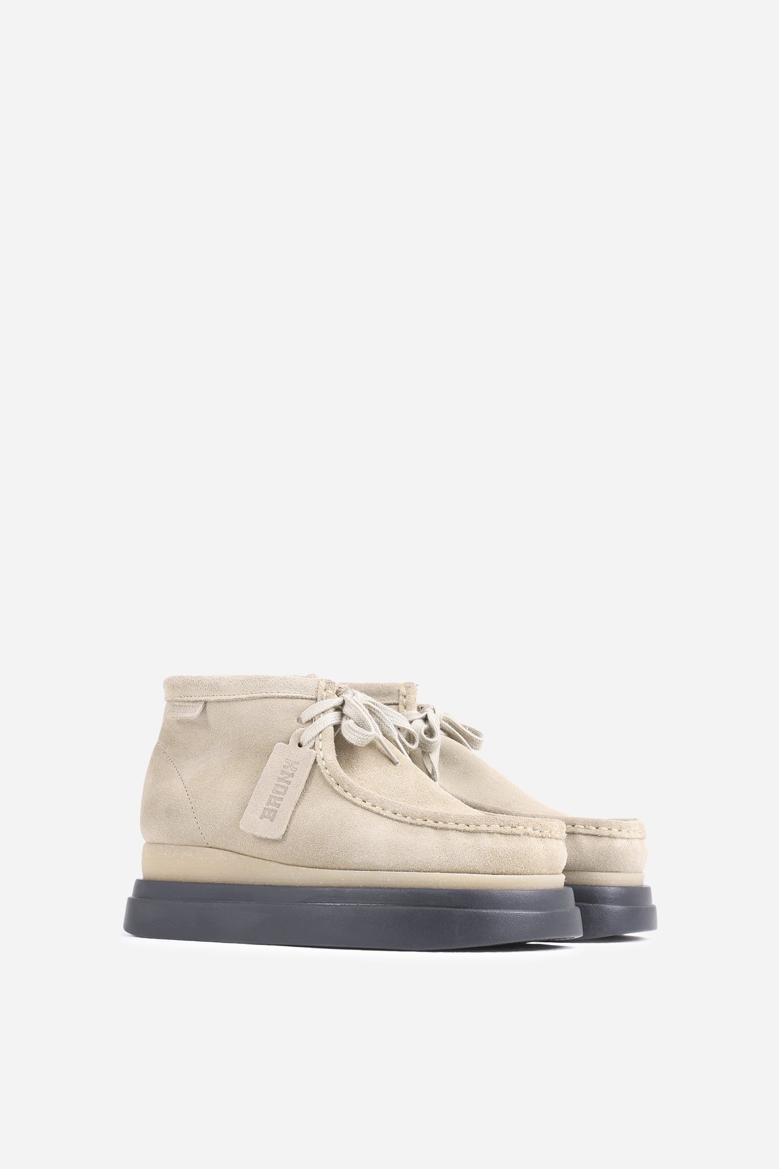 Lace Up Ankle Boot Chunky-Wondery | oatmilk sold by Bronx product image thumbnail 3