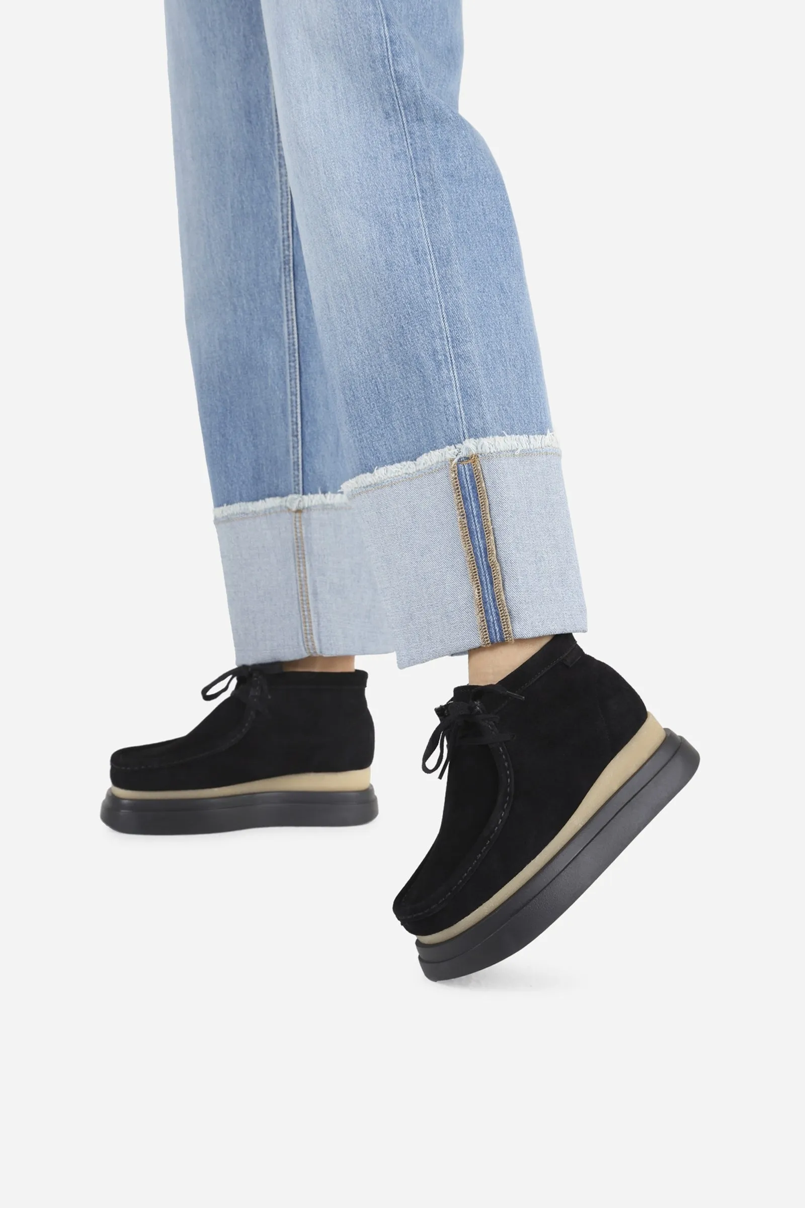 Lace Up Ankle Boot Chunky-Wondery | black sold by Bronx product image thumbnail 2