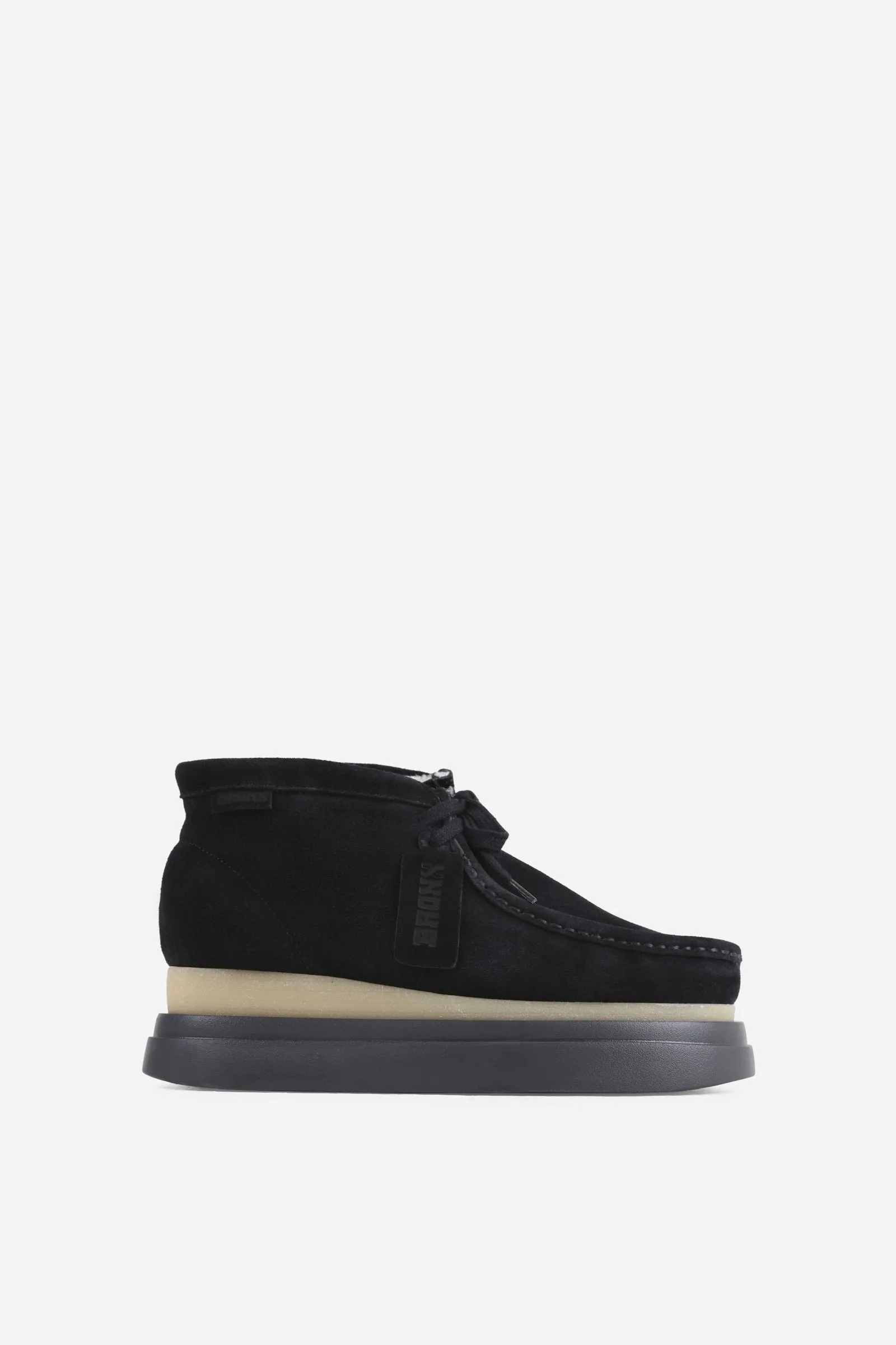 Lace Up Ankle Boot Chunky-Wondery | black sold by Bronx