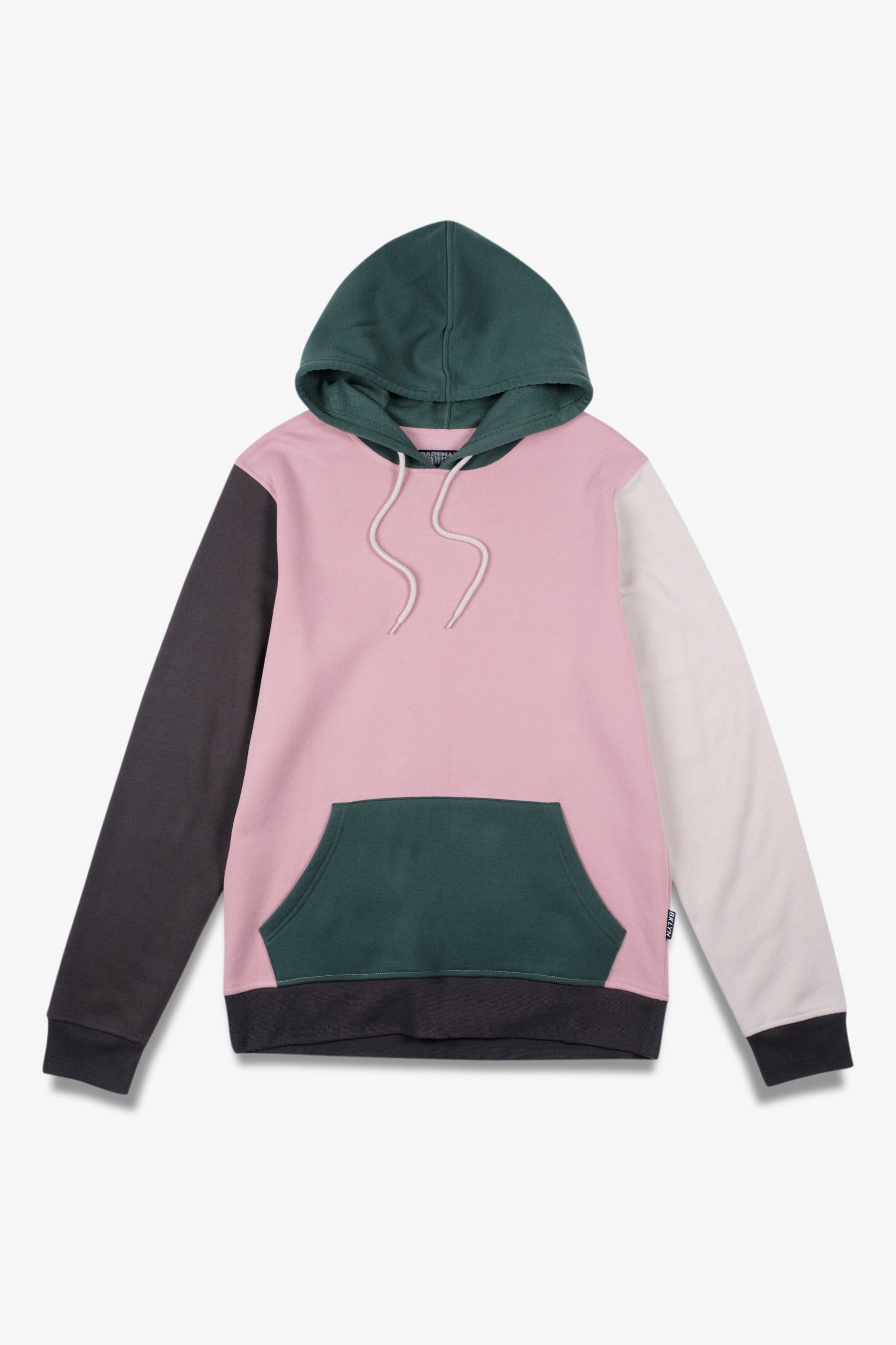 Dusty Rose Color Blocked Hoodie sold by Brooklyn Cloth